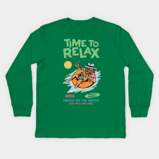 Time To Relax Kids Long Sleeve T-Shirt